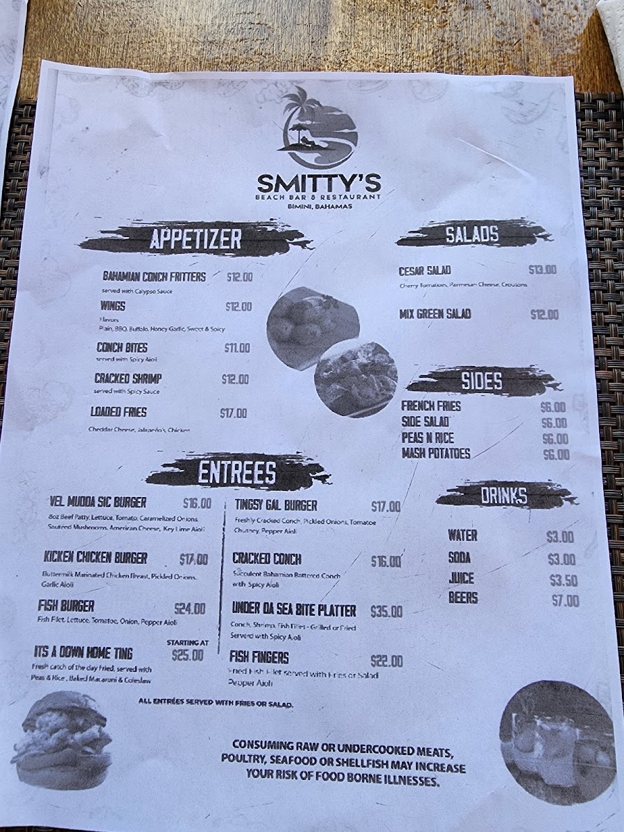 Menu Smitty’S Beach Bar & Restaurant-3