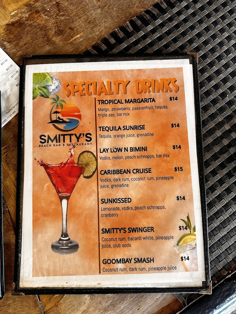 Menu Smitty’S Beach Bar & Restaurant-5
