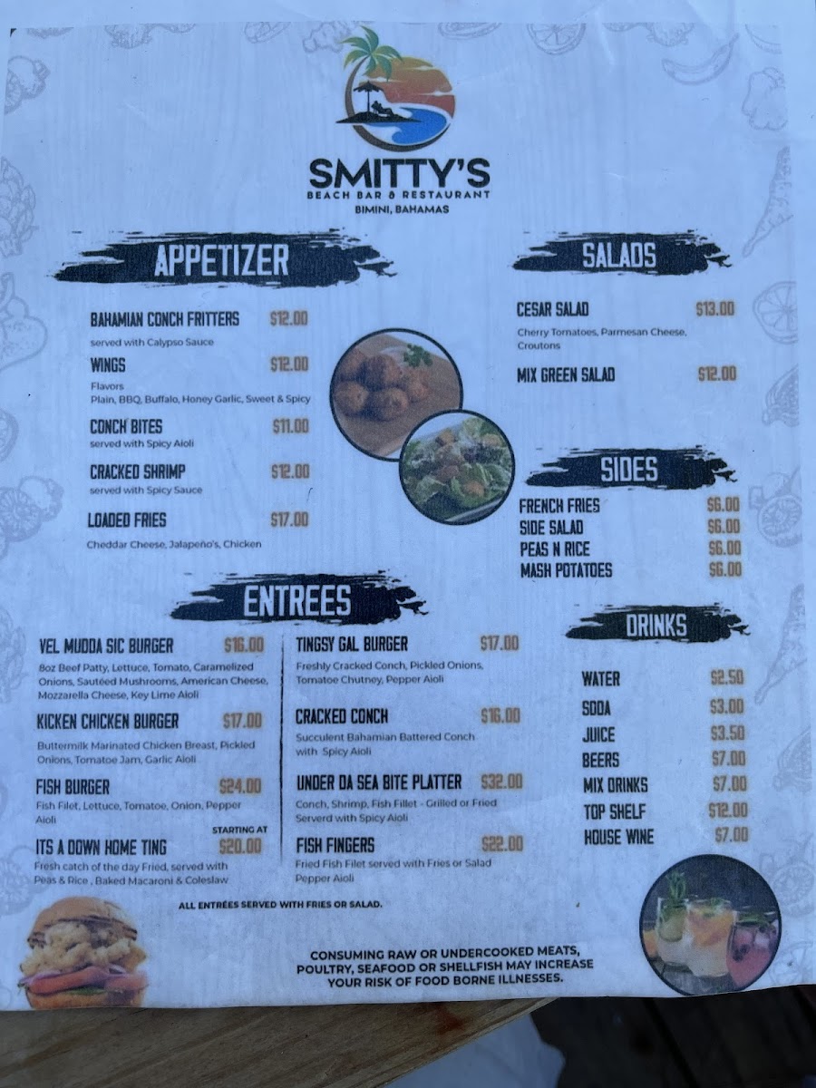 Menu Smitty’S Beach Bar & Restaurant-6