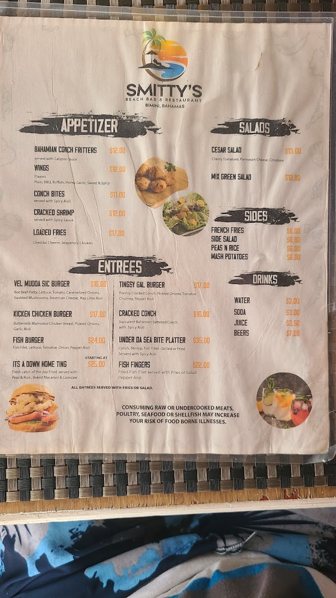 Menu Smitty’S Beach Bar & Restaurant-8