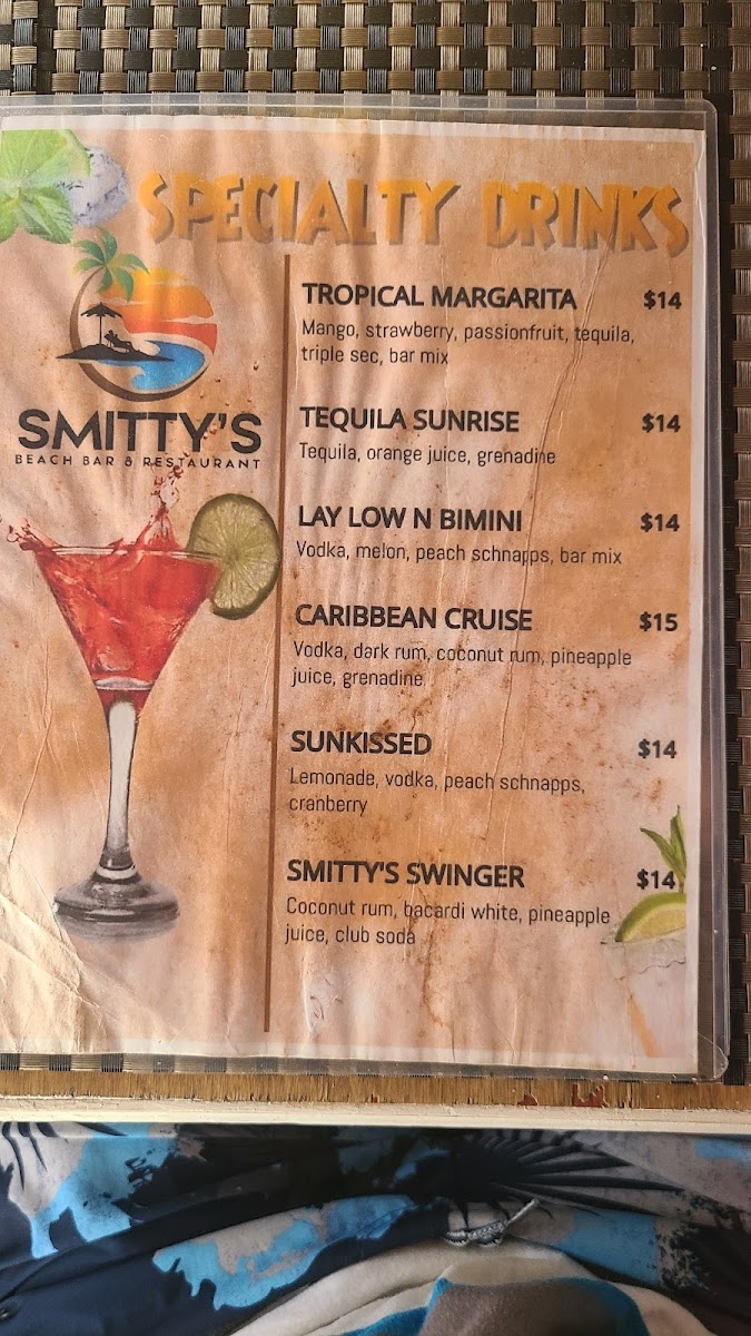 Menu Smitty’S Beach Bar & Restaurant-9